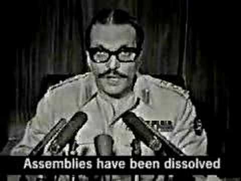 General Zia ul Haq declaring Martial Law