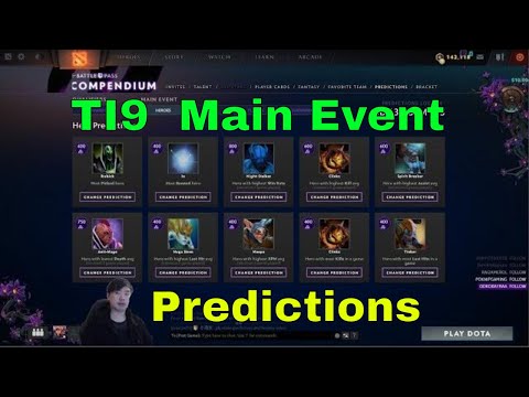 Dota 2 : TI9 Main Event Predictions