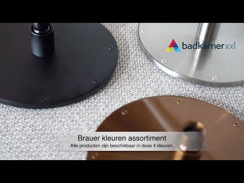 Brauer Gold Edition inbouw wastafelkraan - rechte uitloop - rozetten - hendel 2 rechts - geborsteld goud PVD