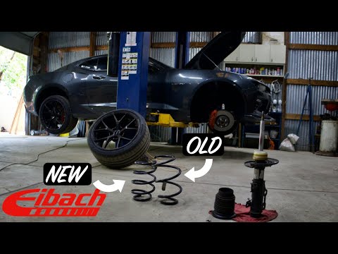 LOWERING 6TH GEN CAMARO! Step by Step Install Guide (Eibach Pro-Kit Lowering Springs)