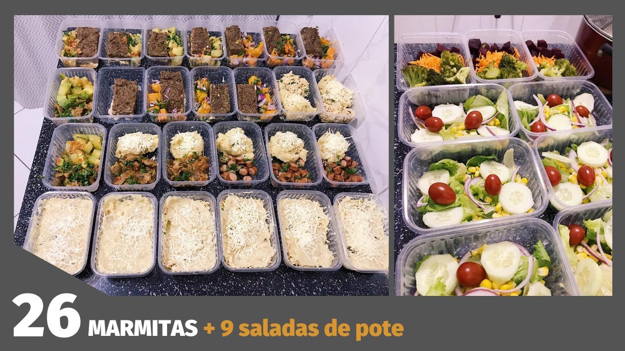 COMO FAZER 26 MARMITAS PARA CONGELAR - MÉTODO FÁCIL E PRÁTICO