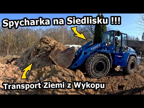 Ziemia z Wykopu trafia do Dołu !!! - Ładowarka TEREX w Akcji! *Akcesoria do Wykończeniówki (#1147)