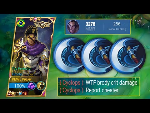 BRODY INSANE CRITICAL DAMAGE BUILD IS BACK!!😱 (CRIT DAMAGE HACK) | BRODY BEST BUILD | MOBILE LEGENDS