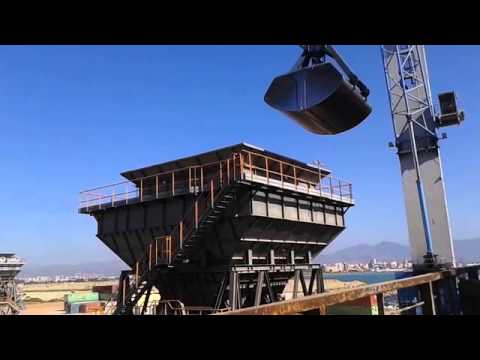 Draft survey and weight control during a wheat in bulk discharge at Castellon Port