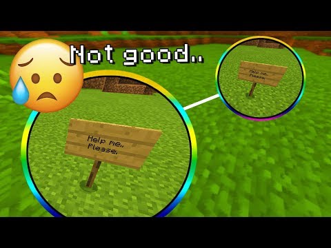 Someone is asking for help in this Minecraft world.. (Scary Minecraft Seed)