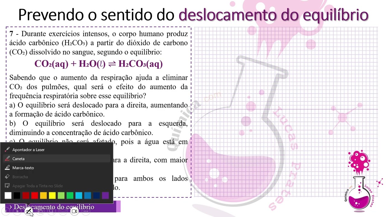 Equilíbrio químico   parte 4   Deslocamento do equilíbrio p2