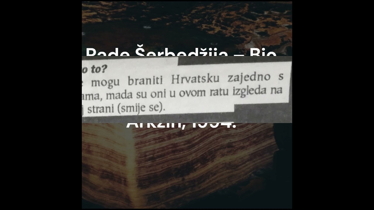 Šerbedžija 1994: "Ne mogu braniti Hrvatsku zajedno s ustašama!" #povijestplus #shorts #shortsfeed