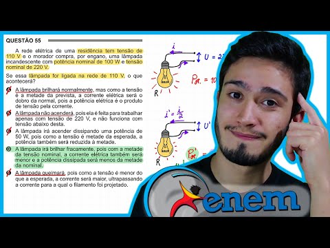 ENEM 2015 PPL - A rede elétrica de uma residência tem tensão de 110 V e o morador compra, por engano
