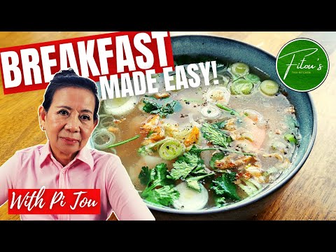 EASY Boiled Rice Breakfast | KHAO TOM | FITOUS THAI KITCHEN