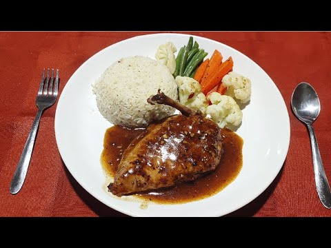 Chicken Steak With Brown Sauce & Butter Rice || #chickensteakrecipe || Brown Sauce Recipe ||