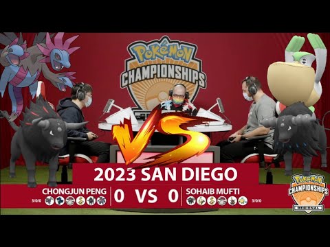 Pokémon VGC Swiss R4 Chongjun Peng vs Sohaib Mufti VG Day 1 2023 San Diego Regional Championship