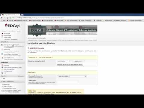 4- REDCap Surveys and Longitudinal Projects for Data Entry Accounts