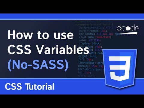 CSS Variables No SASS SCSS Required