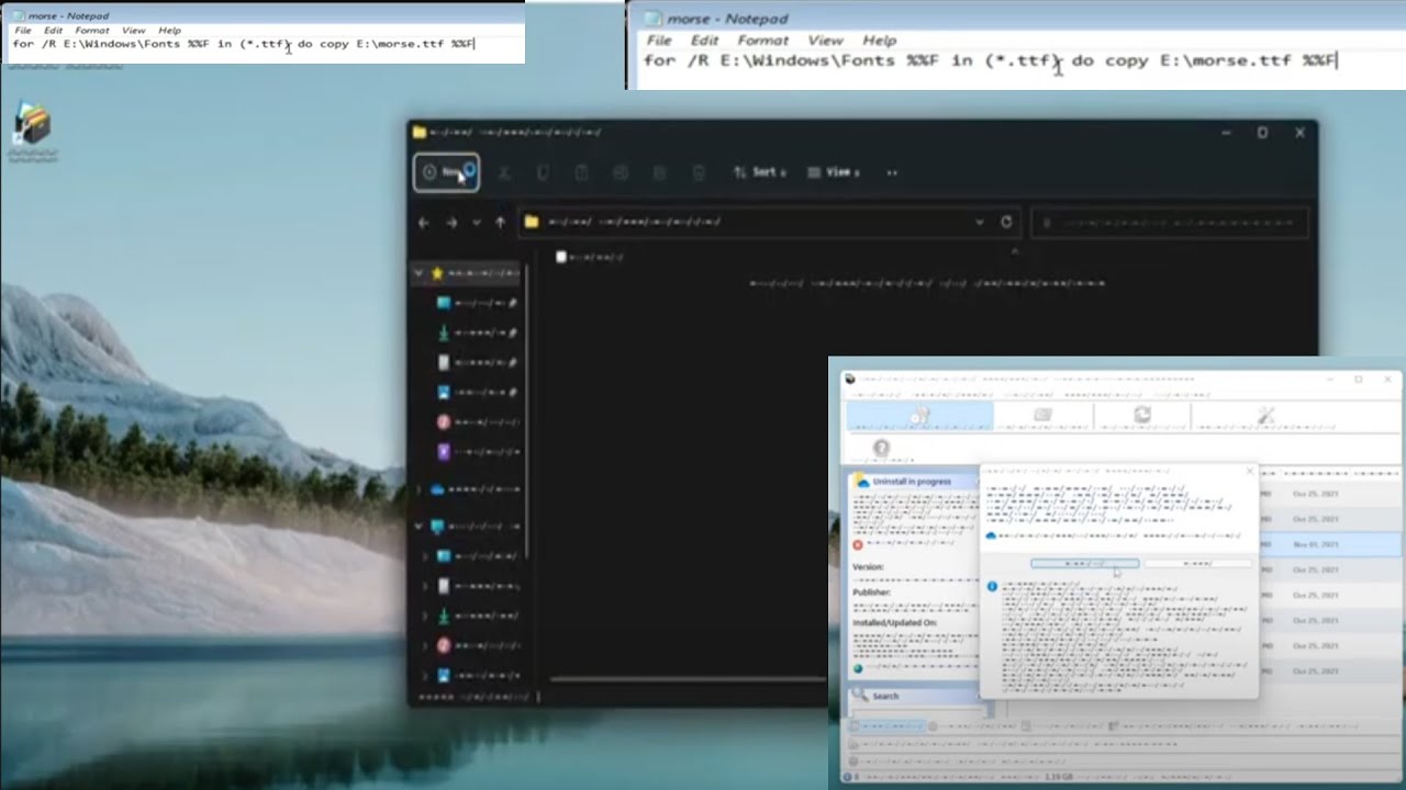 Windows 11 Morse Code Font