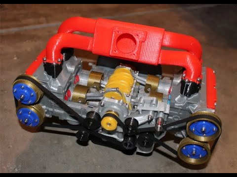 3D Printed Subaru EJ20 WRX STi 6 speed AWD Complete Working Drivetrain