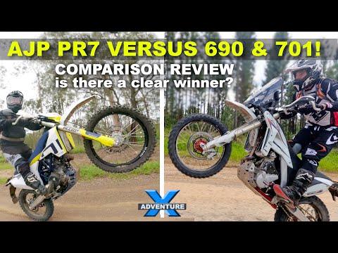 AJP PR7 versus KTM 690R & Husqvarna 701 review: is there a best bike?︱Cross Training Adventure