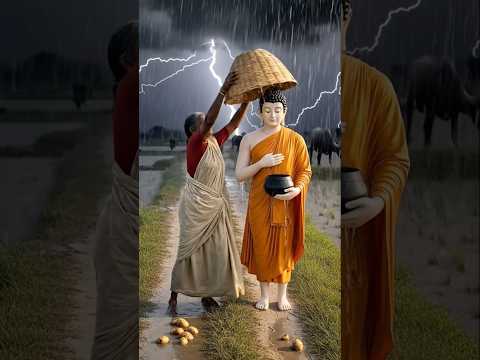 The kind poor old lady received the blessing. #buddha #motivation #buddhism #불교 #shorts #vairal