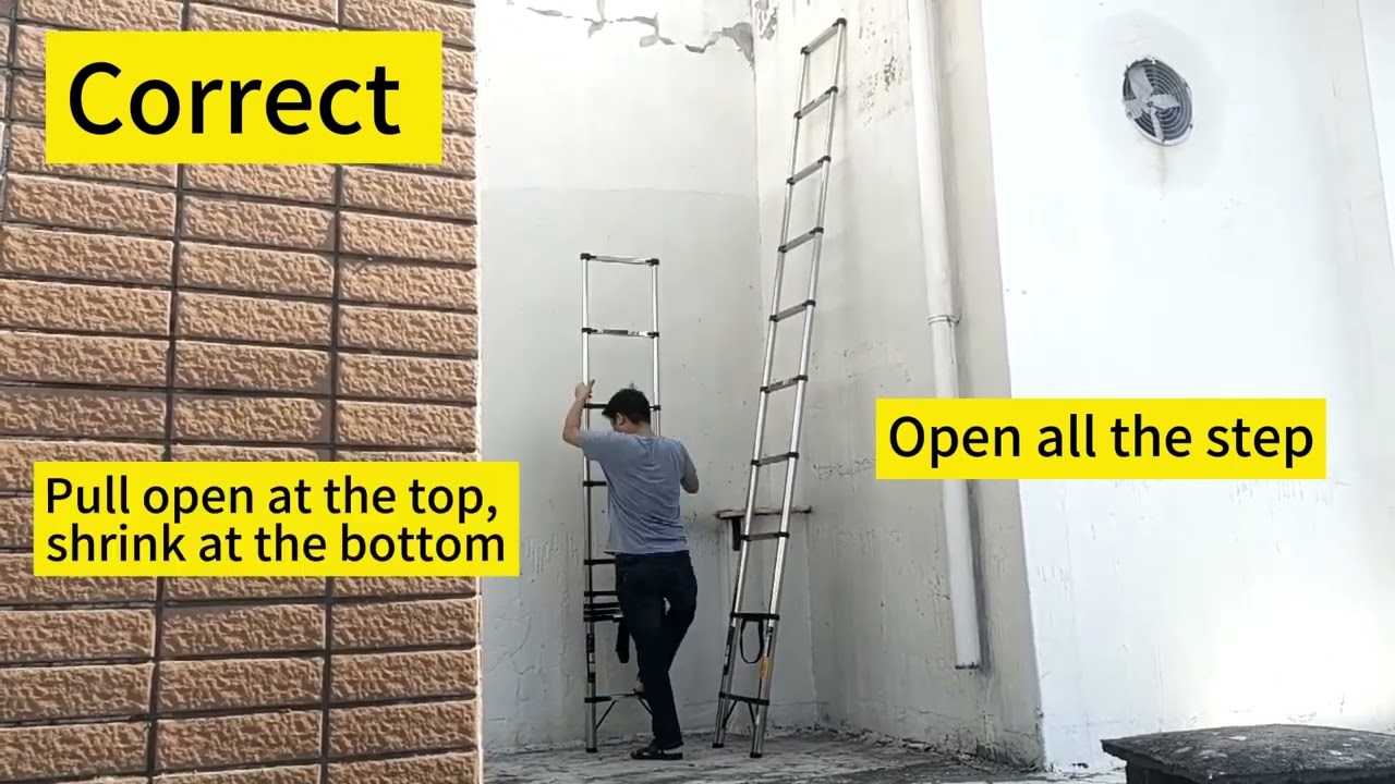 A26.1/A26.2 Stainless Steel Single Telescopic Ladder