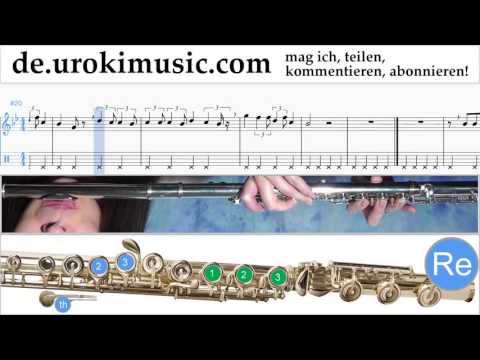 Flöte Lernen Lukas Graham - 7 Years Tabulatur Teil#2 um-i995