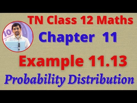 12th Maths Example 11.13 Probability Distributions CHAPTER 11 – TN New SyllabusTN New Syllabus