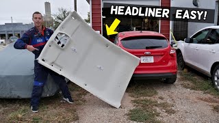 HOW TO REMOVE HEADLINER ON A CAR. HEADLINER REPLACEMENT