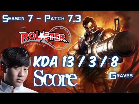 KT Score GRAVES vs ELISE Jungle - Patch 7.3 KR Ranked