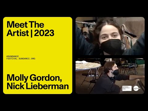 Thumbnail of the video: Molly Gordon and Nick Lieberman on “Theater Camp"