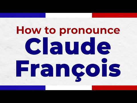 How to Pronounce CLAUDE FRANCOIS In French correctly | French Pronunciation