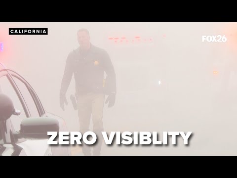 Visibility in Central California very low due to very thick fog known as tule fog