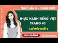 Thực hành tiếng Việt trang 43 Ngữ văn lớp 8 Cánh diều