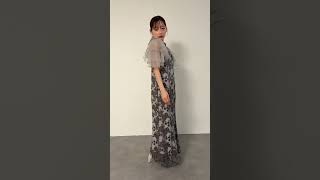 ブルーのスパンコール刺繍マーメイドドレス 動画