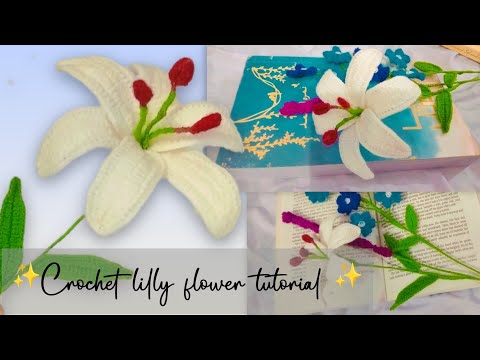 How to crochet lily flower | step by step (Part 02) |  Assemble crochet lily | Crochet by Saboor
