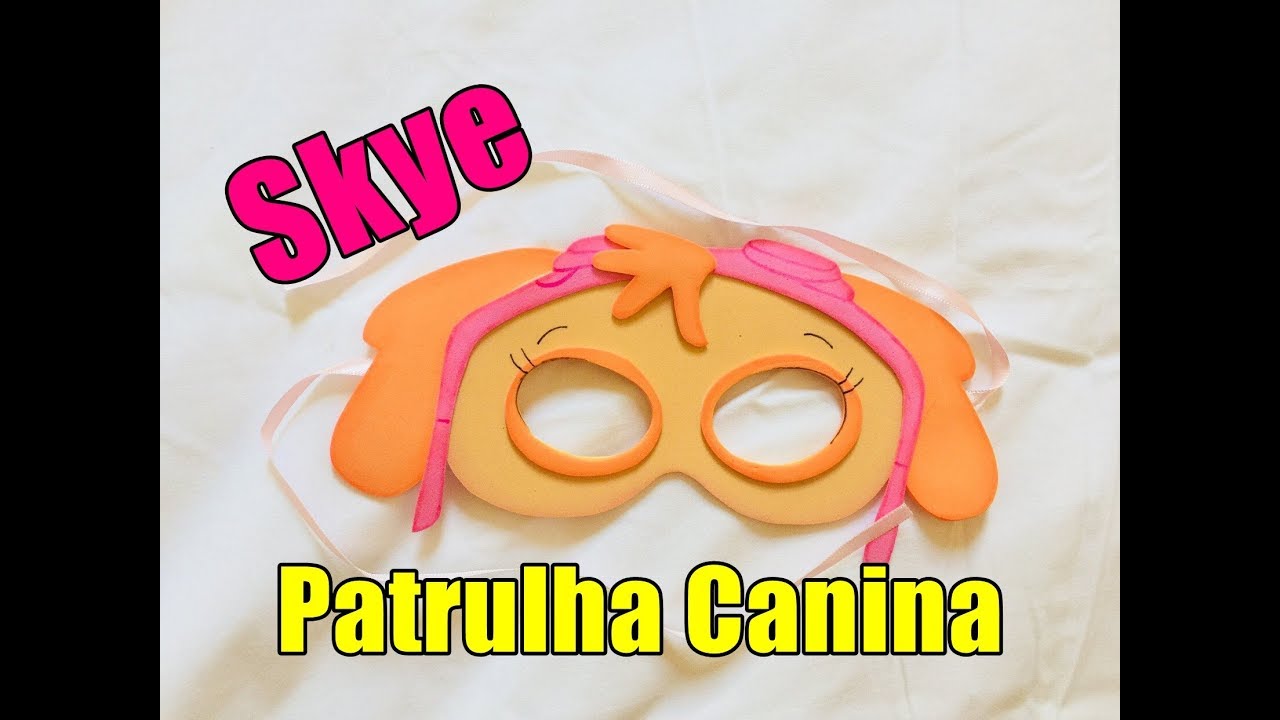 Passo a passo Mascara Skye Patrulha canina - Carnaval - Art's da Indy