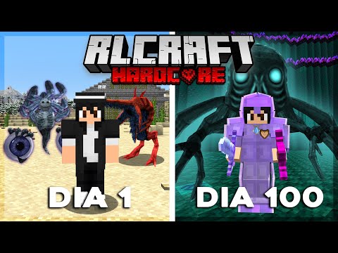 PASSEI 100 DIAS NO MODPACK RLCRAFT MODO HARDCORE - O FILME