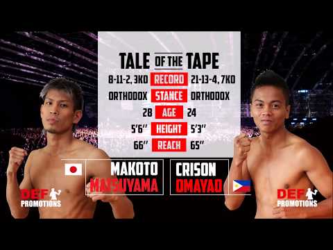 DEF Fight Night 15 - Bout 10 - Makoto MATSUYAMA vs Crison OMAYAO - Super Flyweight