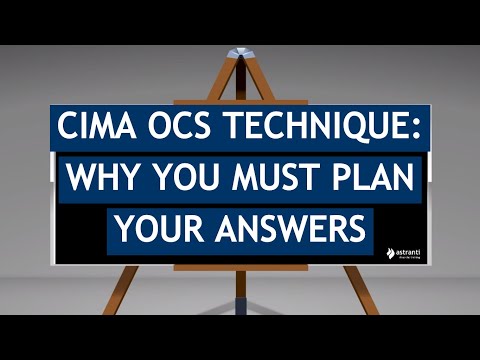 CIMA OCS - Why You Must Plan Your Answers!