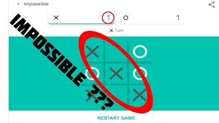 I BEAT Google TIC TAC TOE Impossible Mode