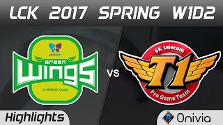 JAG vs SKT Highlights Game 1 LCK Spring 2017 W1D2 Jin Air Green Wings vs SK Telecom T1