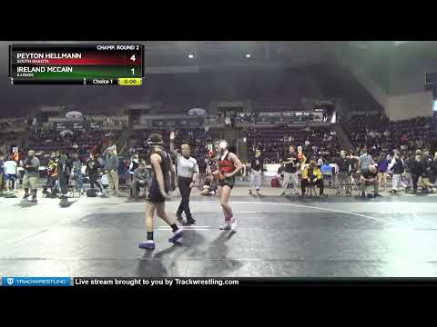 122 Lbs Champ. Round 2 - Ireland McCain, Illinois Vs Peyton Hellmann, South Dakota 750d