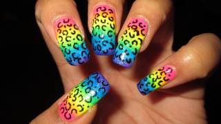 Acid Leopard Nail Art Tutorial