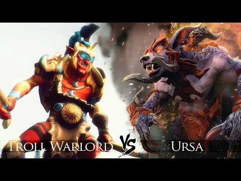Troll Warlord vs Ursa - Right click battle - Dota 2 - Duel 1 vs 1