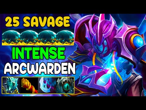 CRAZY 25 SAVAGE - INTENSE ArcWarden - FULL TEAM FIGHT - DOTA 2 GAMEPLAY