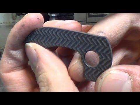 Knifemaking Tuesdays Week 87 - textured carbon fiber inlays