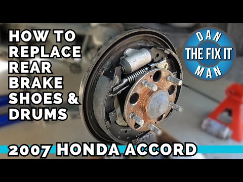 2003 - 2007 Honda Accord How To Replace Rear Drum Brakes! Brake Shoes & Wheel Cylinder! - Easy DIY!!