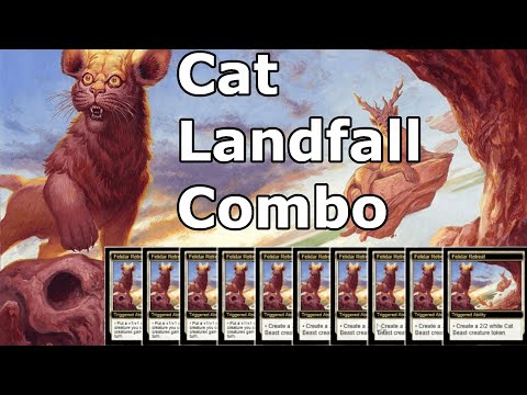 CAT LANDFALL COMBO!  Legacy Glimpse of Tomorrow Felidar Retreat Combo MTG