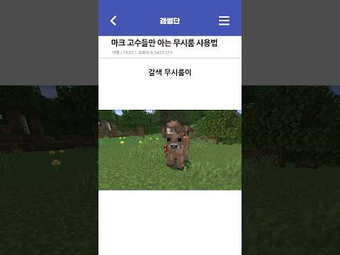 마크 고수들만 아는 무시룸 사용법