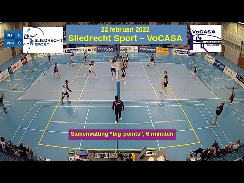 2022-02-22 Sliedrecht H1 - VoCASA H1 (samenvatting, 6 min big points) Eredivisie Heren Volleybal