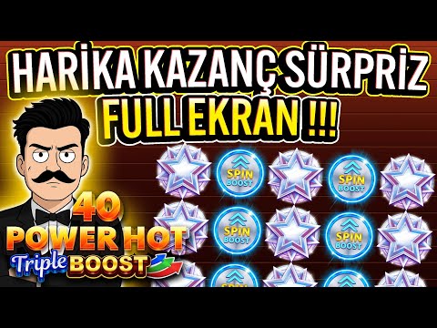 EGT OYUNLARI 🔥 40 POWER HOT TRIPLE BOOST 🔥 HARİKA KAZANÇ SÜRPRİZ FULL EKRAN !!! #slotoyunları #slots