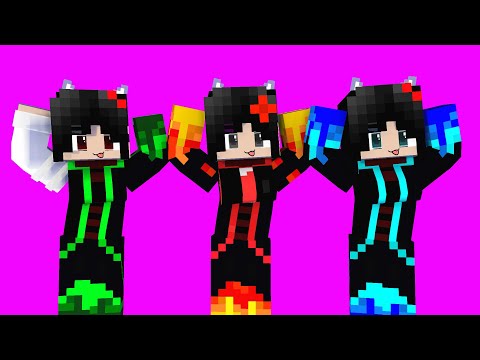 MONSTER SCHOOL :YAY! ARIGATO NEW ELEMENTAL SADAKO SISTERS - MINECRAFT ANIMATION