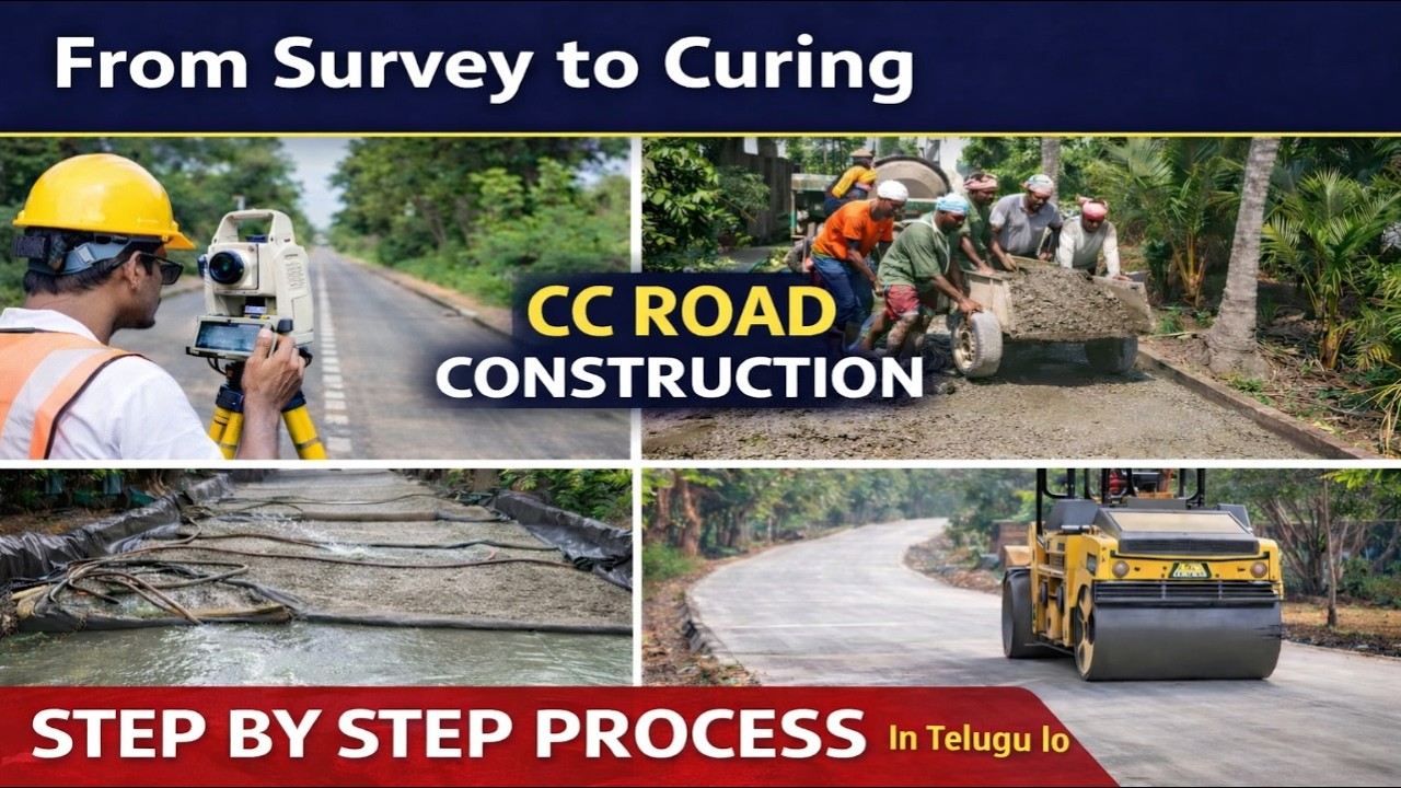 CC Road Construction Step by Step | Cement Concrete Road Work Explained